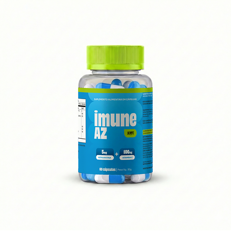 Imune AZ Astaxantina 5mg + Vitamina C 100mg 60 Cápsulas