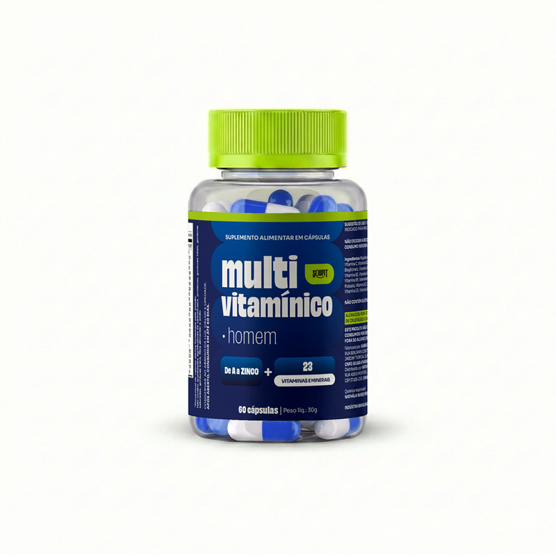 Multivitamínico Homem 23 Vitaminas e Minerais 60 Cápsulas
