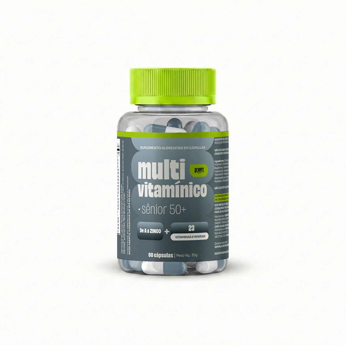 Multivitamínico Sênior 50+ 28 Vitaminas e Minerais 60 Cápsulas